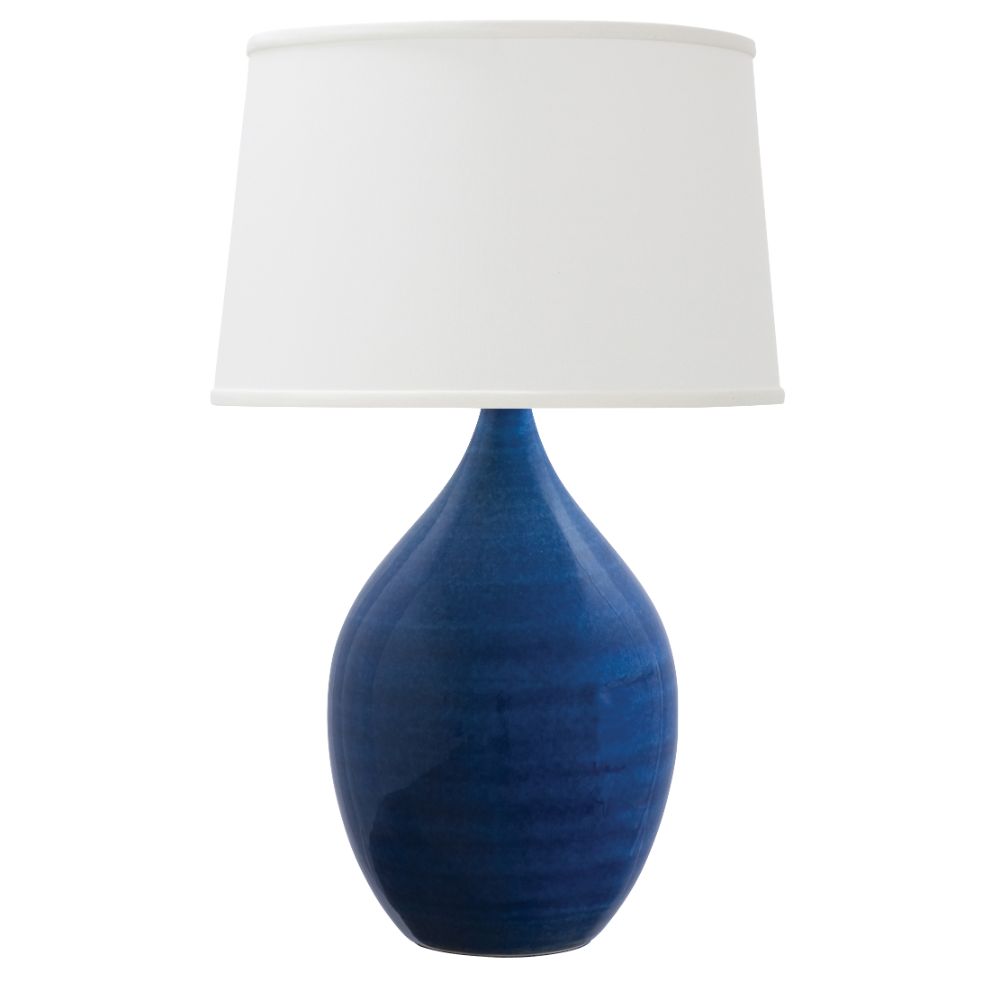 House of Troy GS202-BG Scatchard 18.5" Stoneware Table Lamp in Blue Gloss