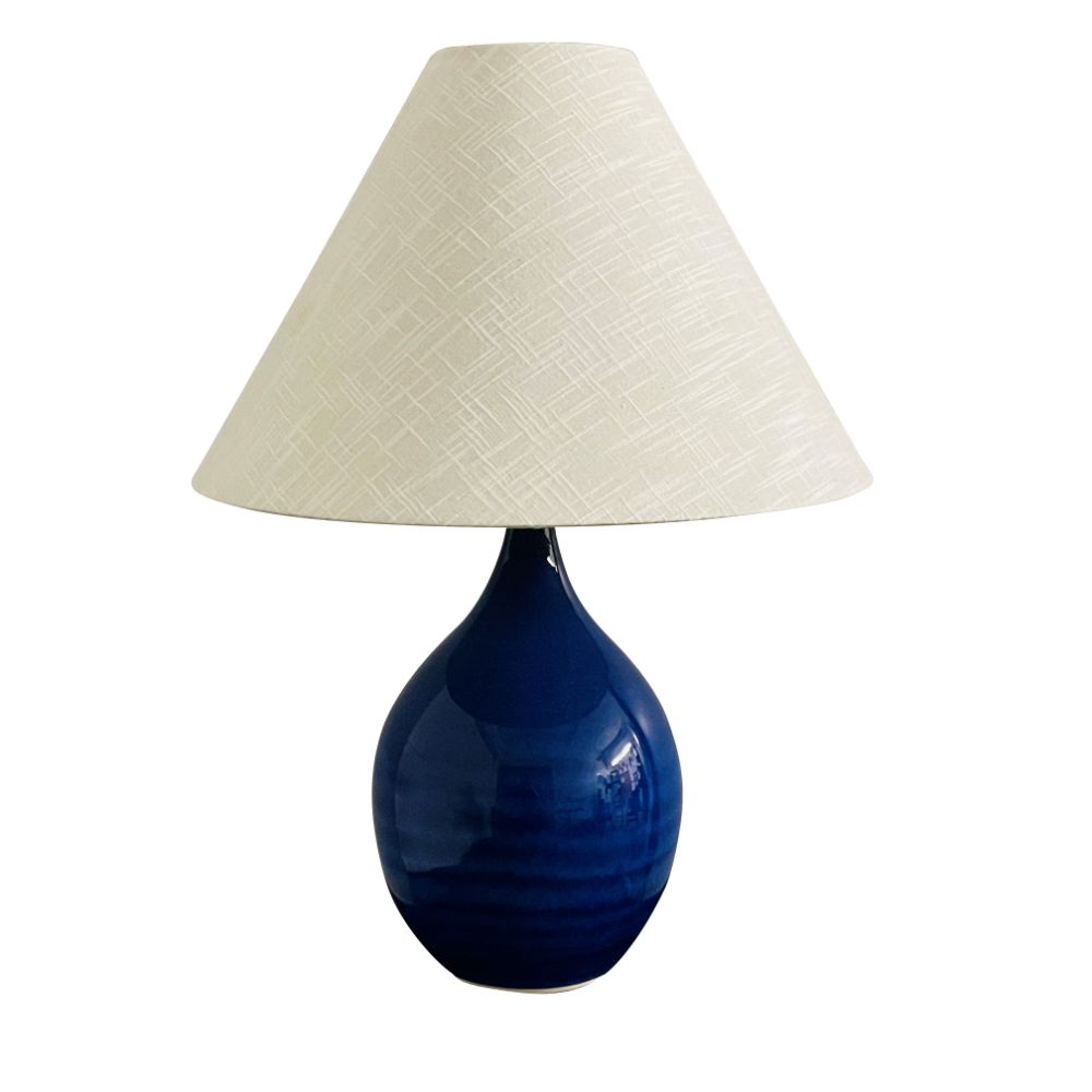House of Troy GS300-IMB Scatchard 22.5" Stoneware Accent Lamp In Imperial Blue