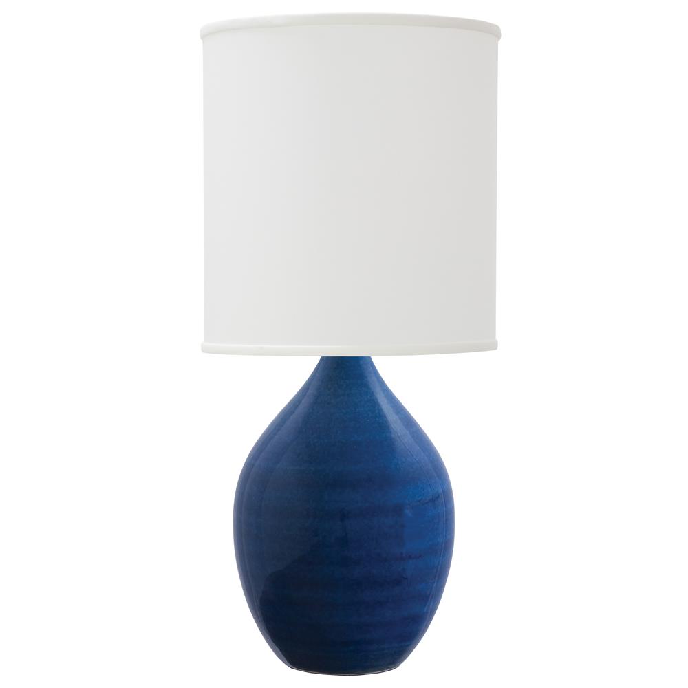 House of Troy GS401-BG Scatchard 30" Stoneware Table Lamp in Blue Gloss