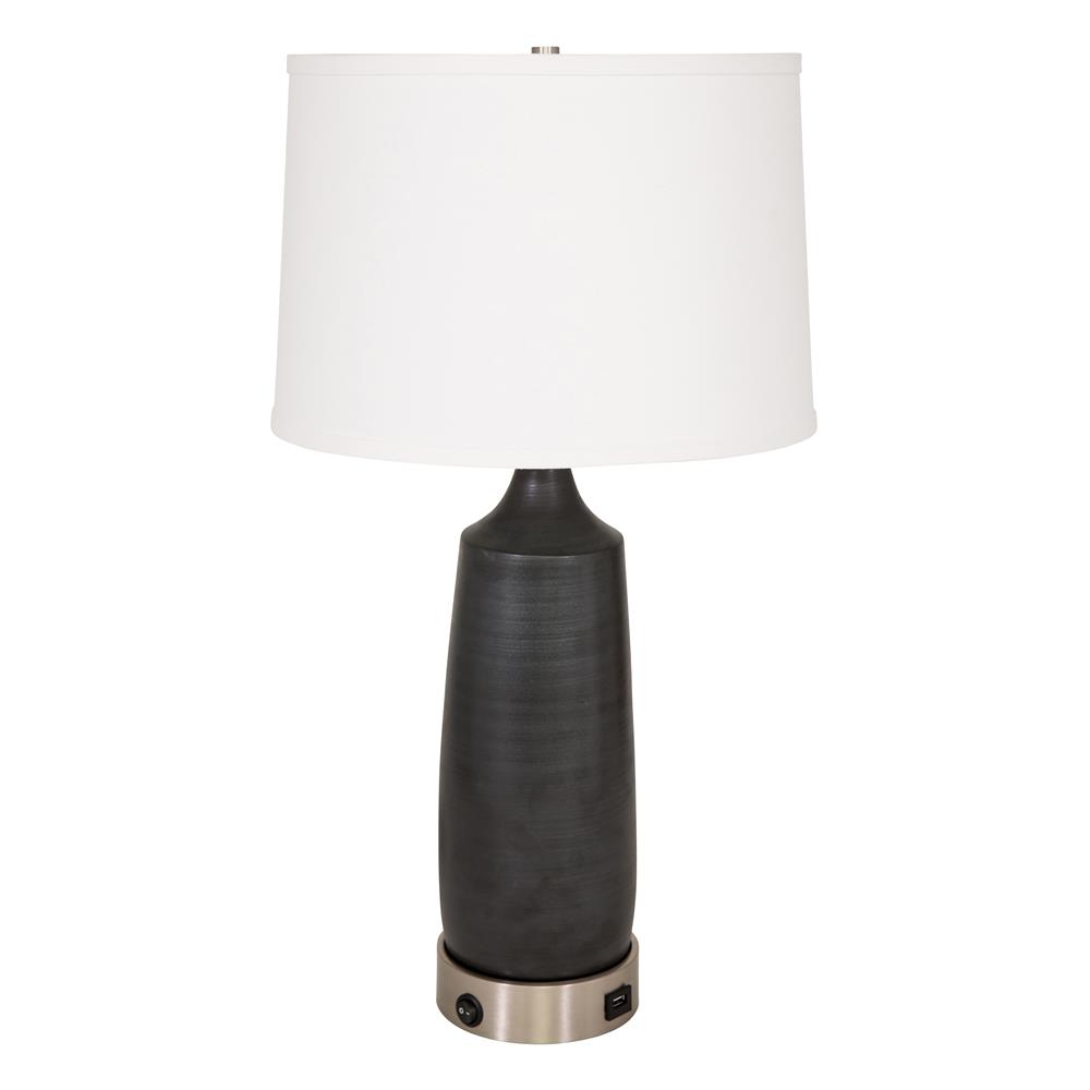 House of Troy GSB105-SD Scatchard Table Lamp with AB Metal USB Base in Sand