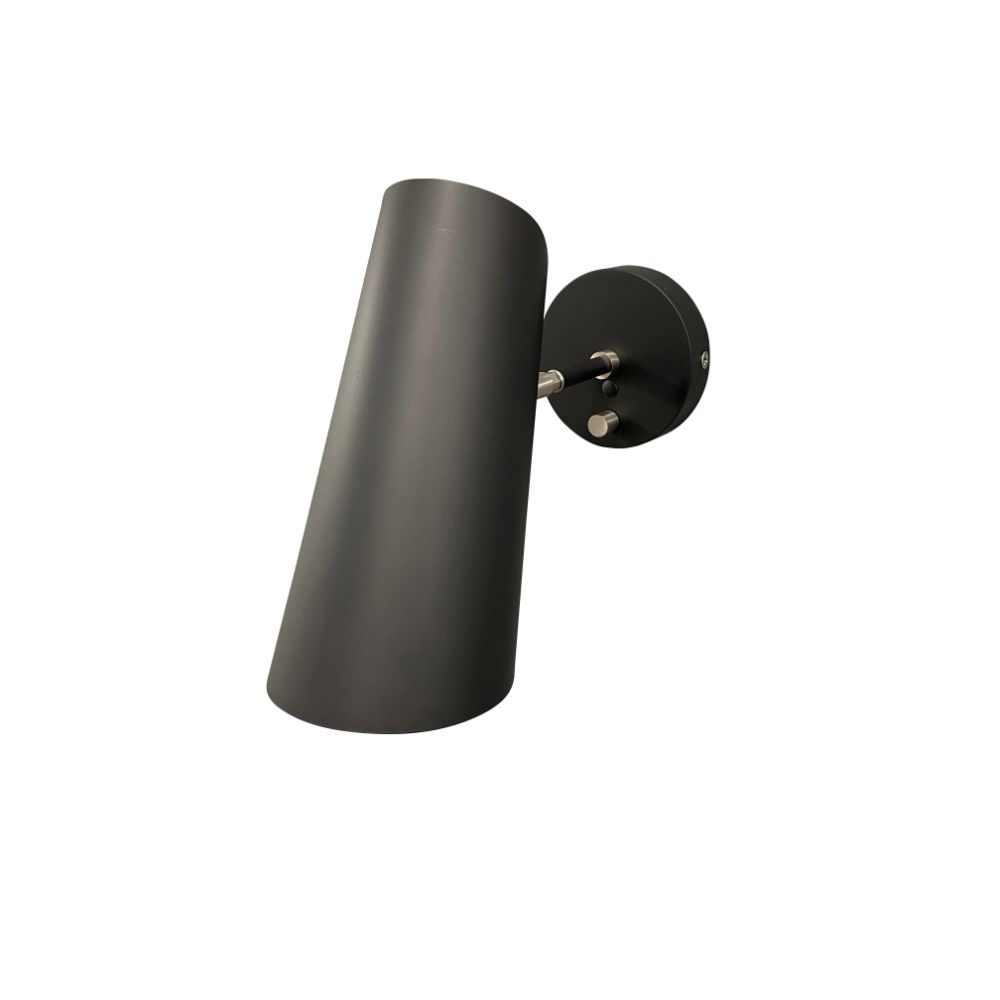 House of Troy L325-BLKSN Logan Black/Satin Nickel Wall Sconce with rolled shade