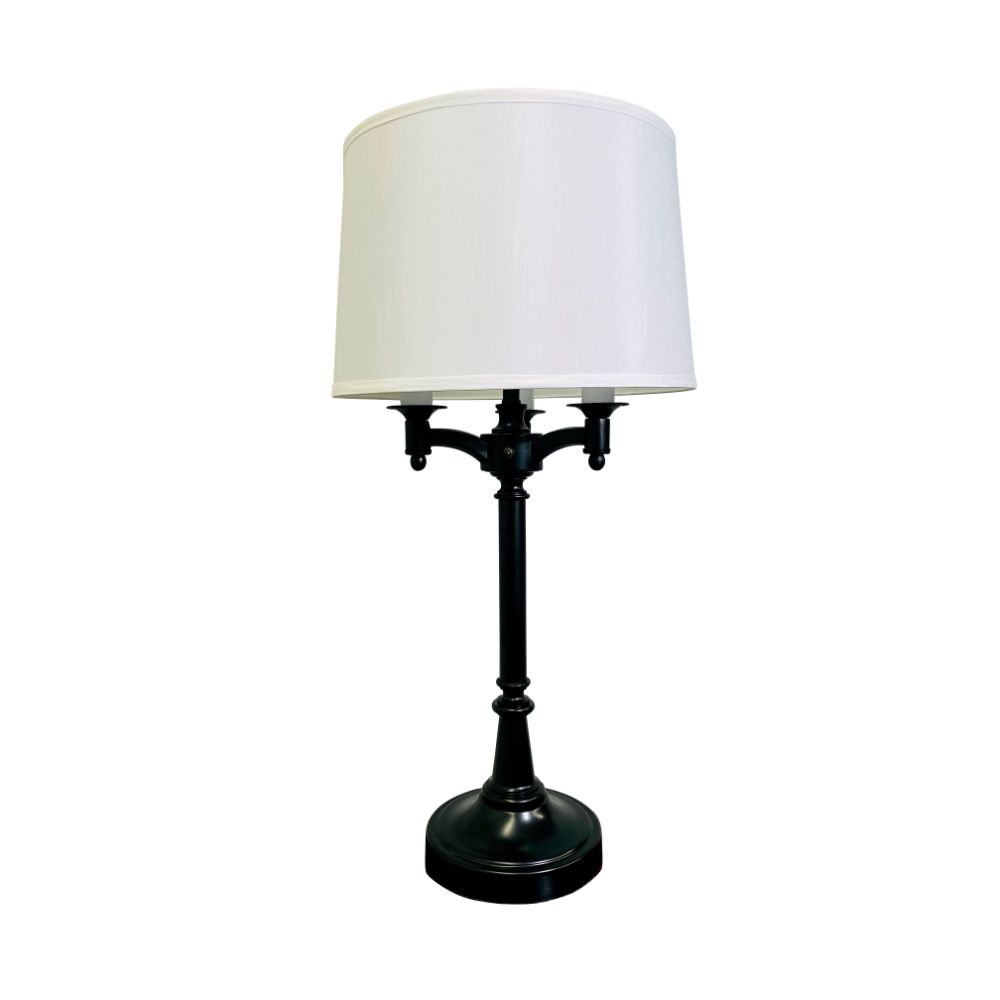 House of Troy L850-BLK Lancaster 31.75" Antique Brass Six Way Table Lamp