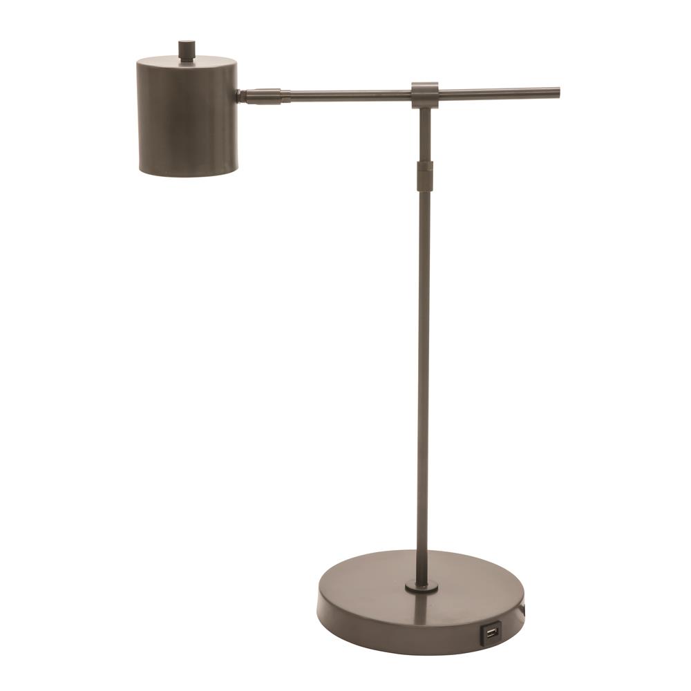 House of Troy MO250-OB Morris Adjustable LED Table Lamp with USB port in Oil Rubbed Bronze