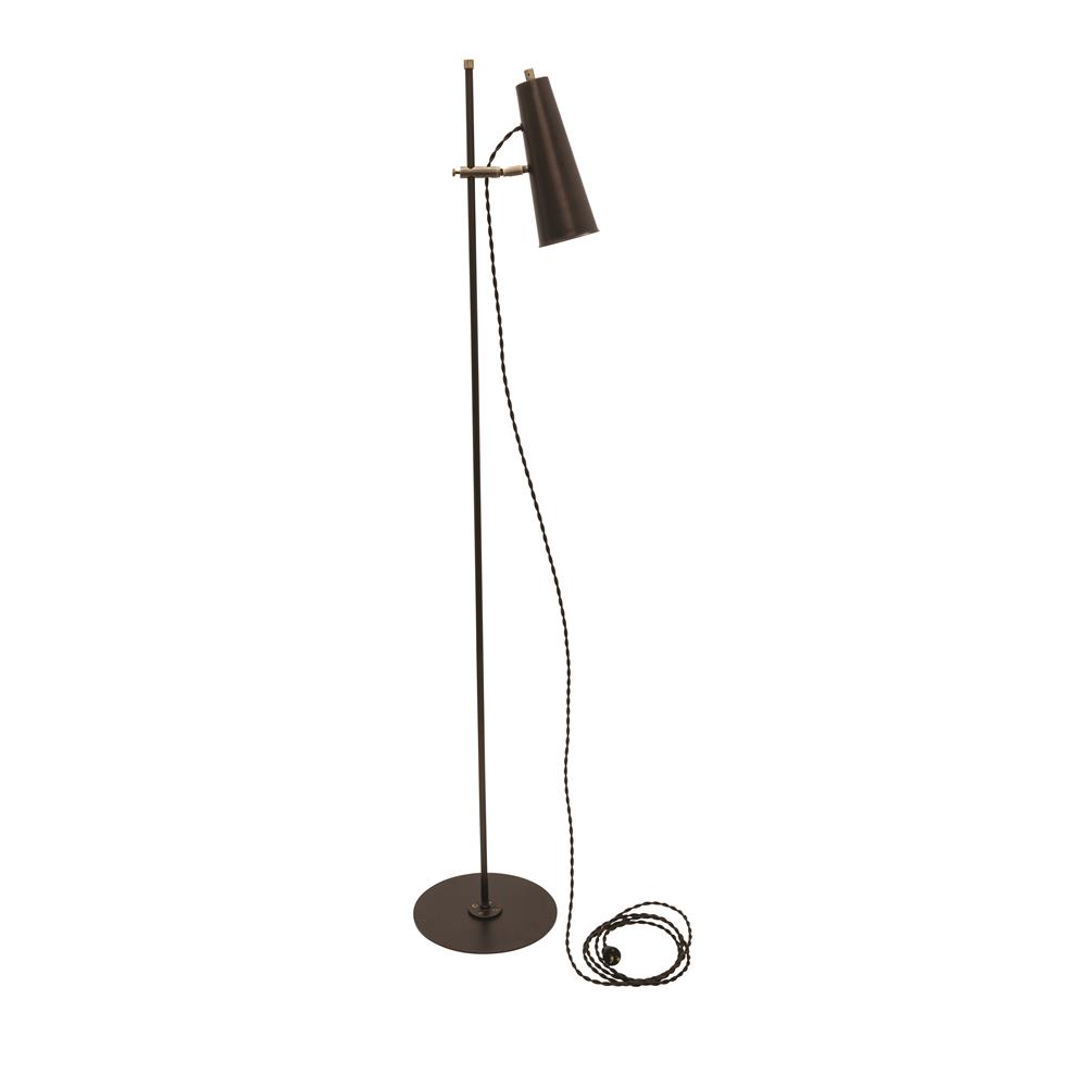 House of Troy NOR300-CHBAB Norton Adjustable LED Floor Lamp in Chestnut Bronze with Antique Brass Accents