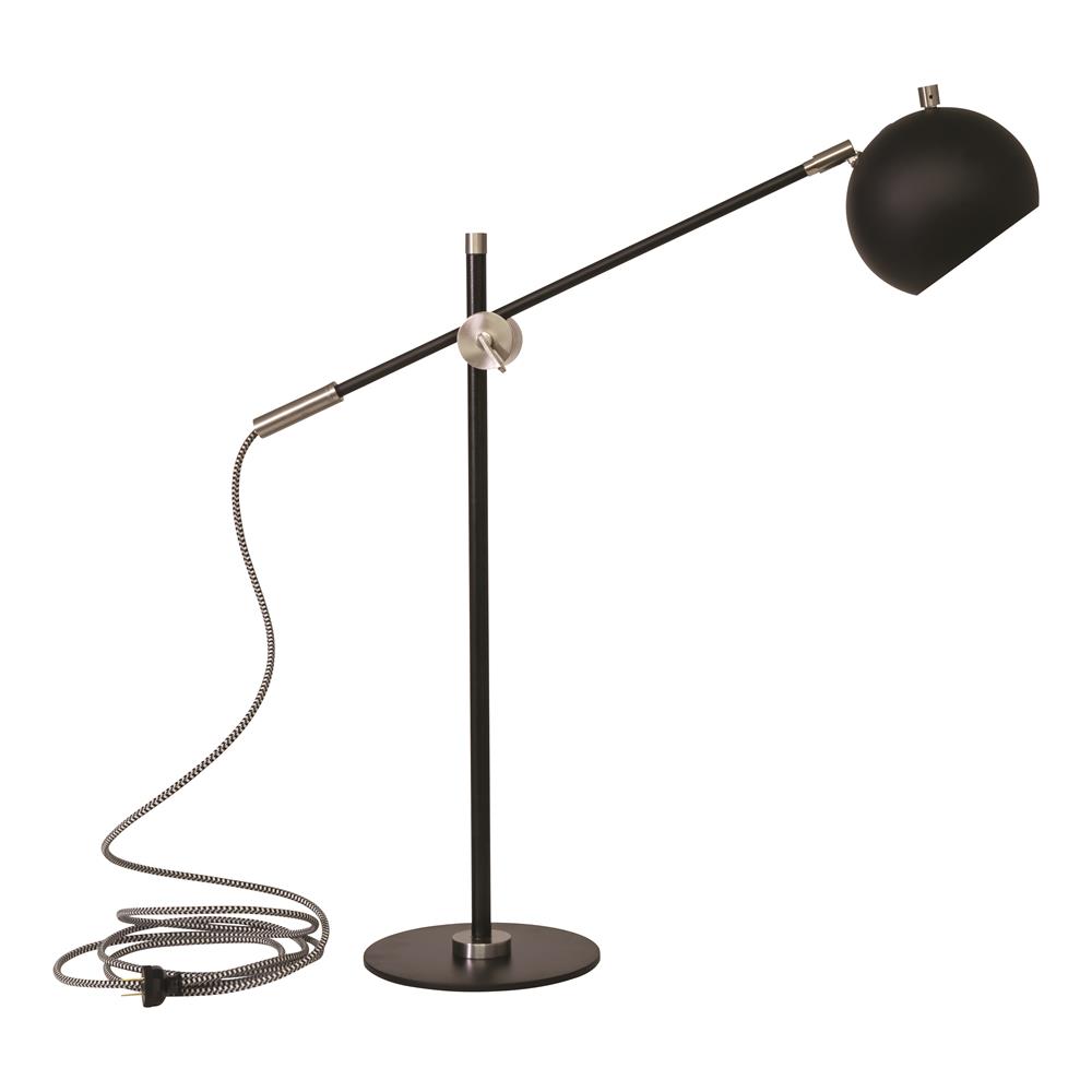 House of Troy OR750-BLKSN Orwell LED Counterbalance Table Lamp in Black with Satin Nickel Accents