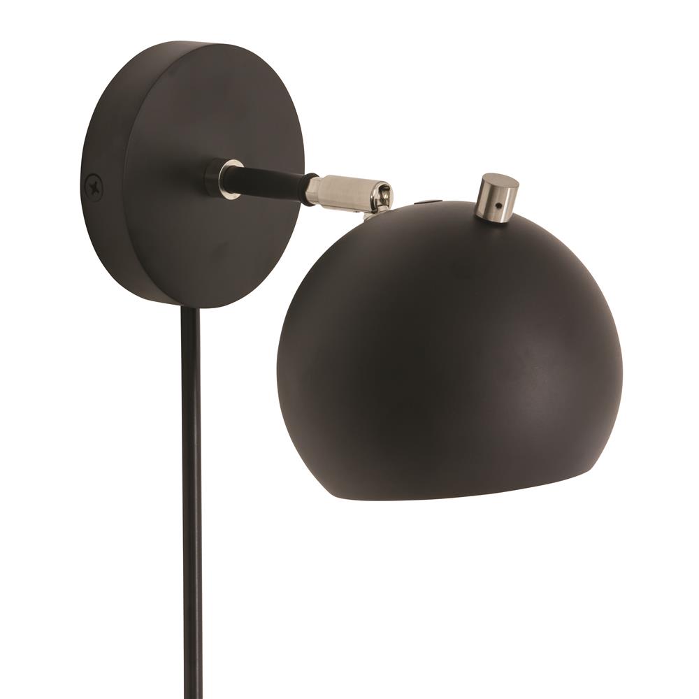 House of Troy OR775-BLKSN Orwell LED Wall Lamp in Black with Satin Nickel Accents