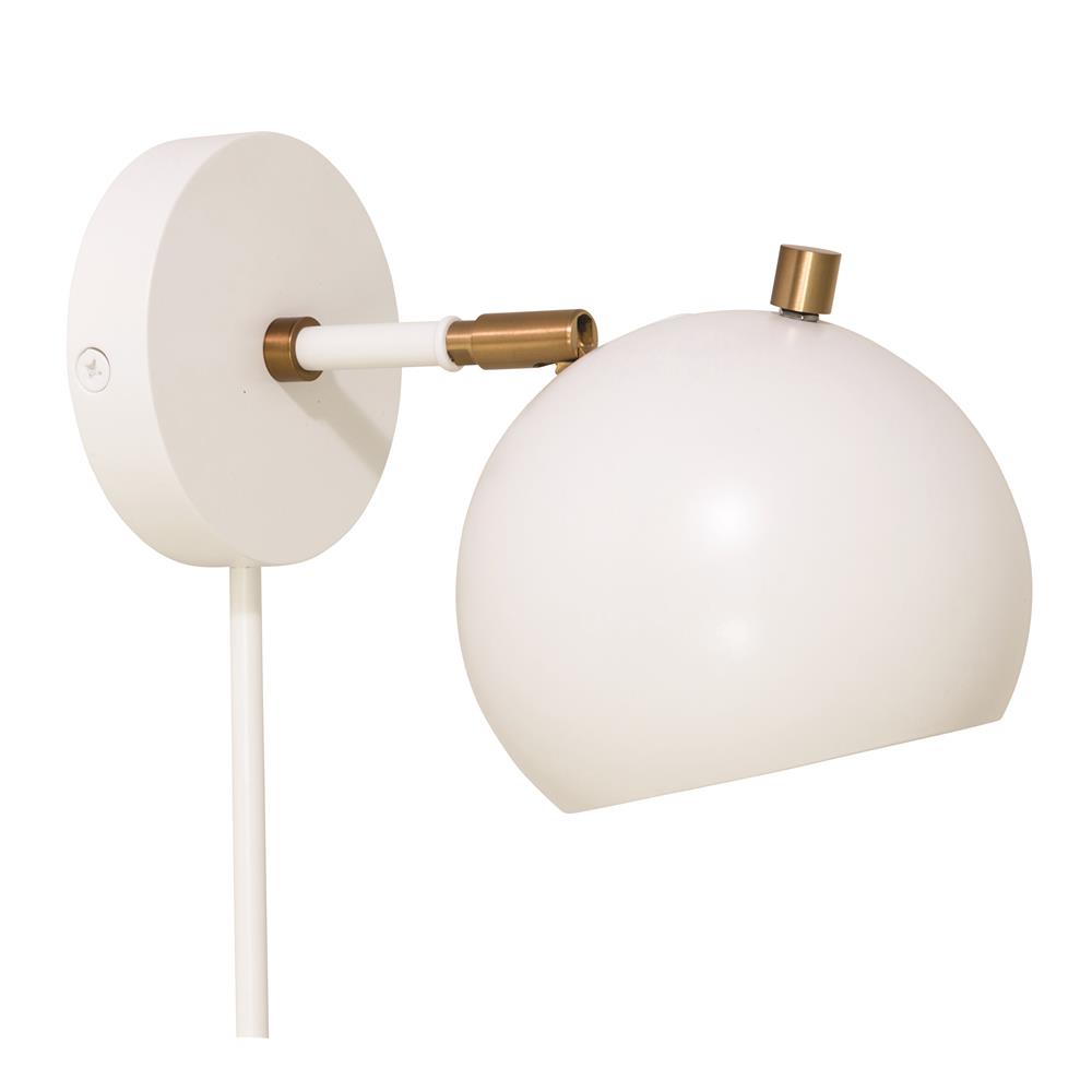 House of Troy OR775-WTWB Orwell LED Wall Lamp in White with Weathered Brass Accents