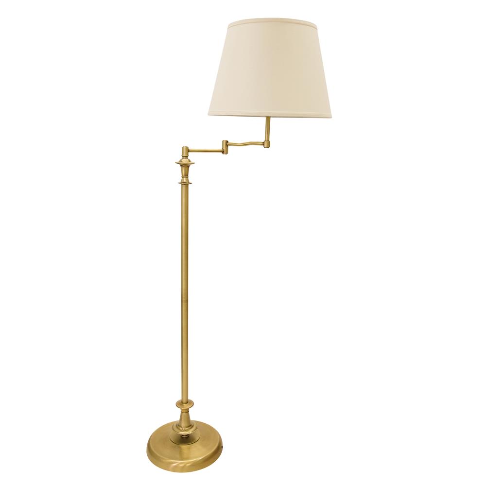 House of Troy RA301-AB Randolph Swing Arm Floor Lamp in Antique Brass 