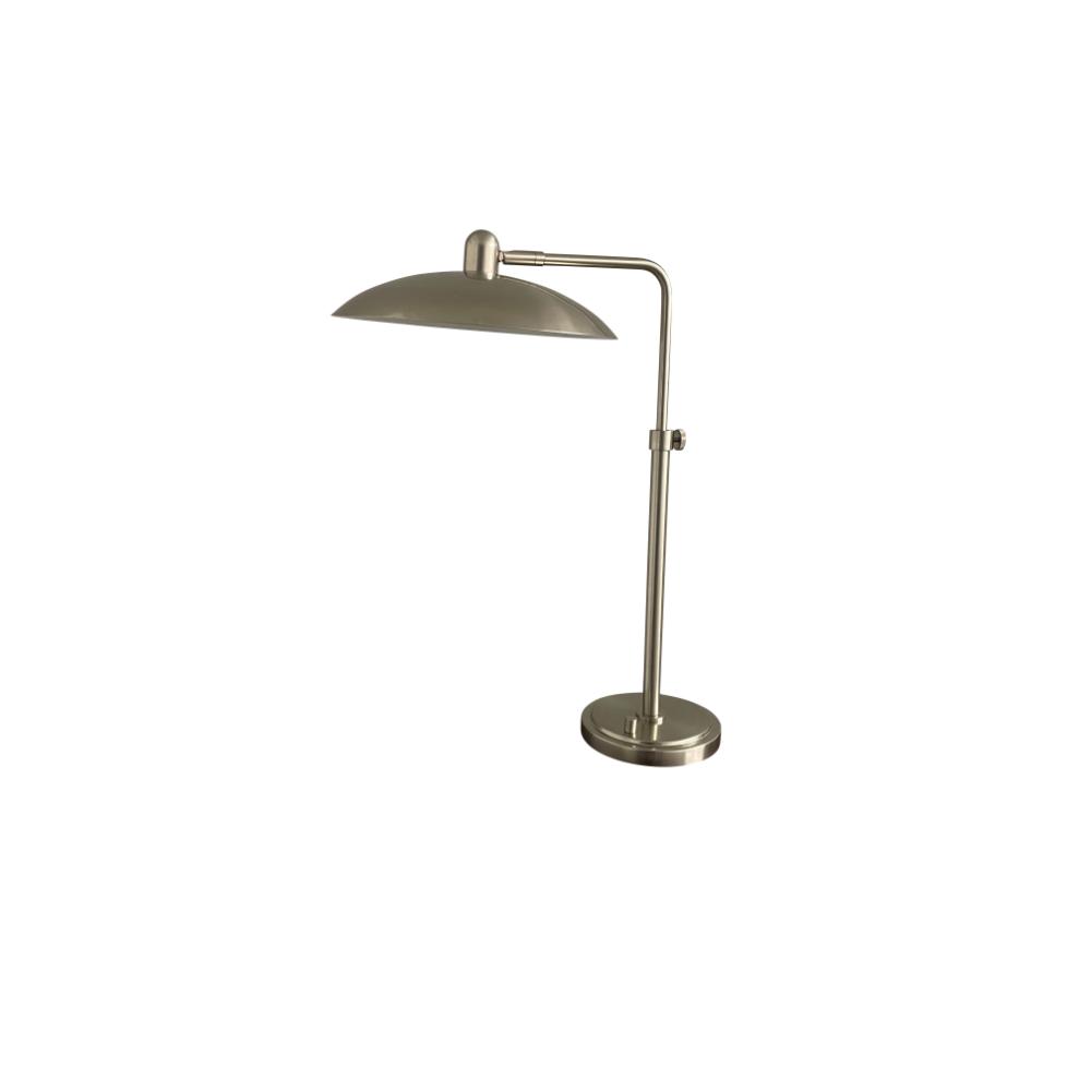 House of Troy RL250-SN Ridgeline Satin Nickel Adjustable Table Lamp With Metal Dome Shaped Shade