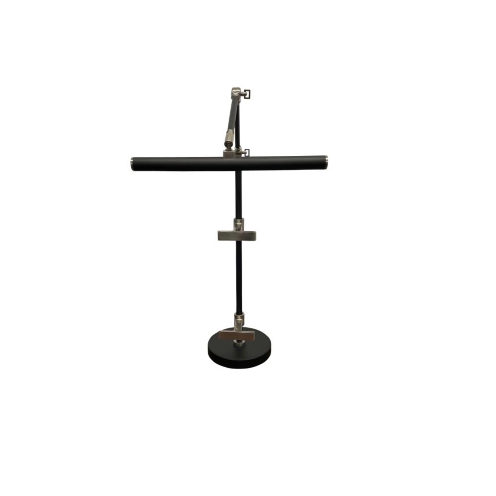 House of Troy RN350-BLKSN River North Easel Table Lamp Black And Satin Nickel Accents Led Slimline Shade