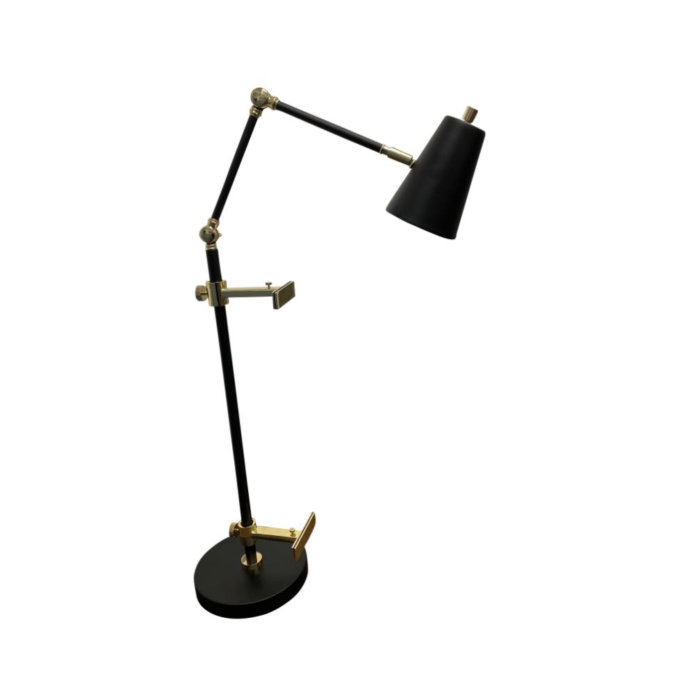 House of Troy RN351-BLKPB River North Easel Table Lamp Black And Polished Brass Accents Spot Light Shade