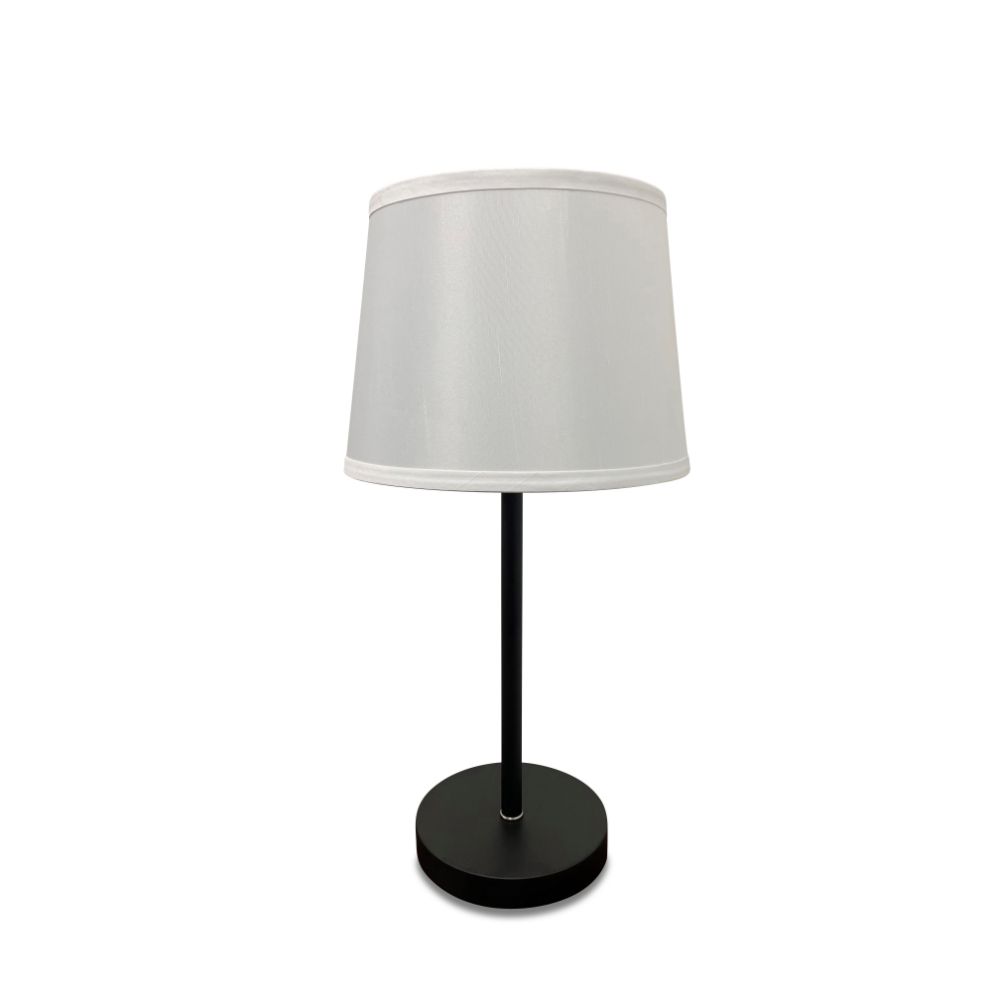 House of Troy S550-BLKSN Sawyer Black/Satin Nickel Table Lamp with USB