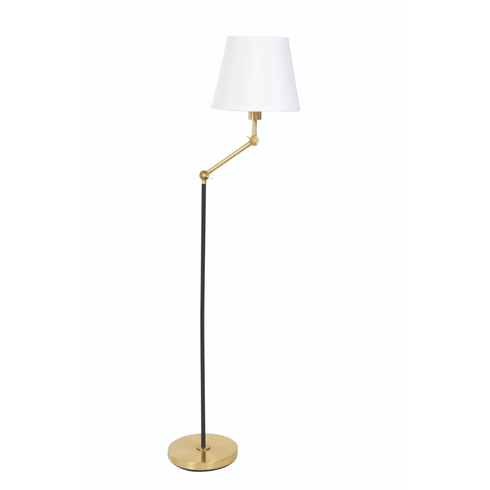 House of Troy T400-BLKBB Taylor Black And Brushed Brass Adjustable Floor Lamp