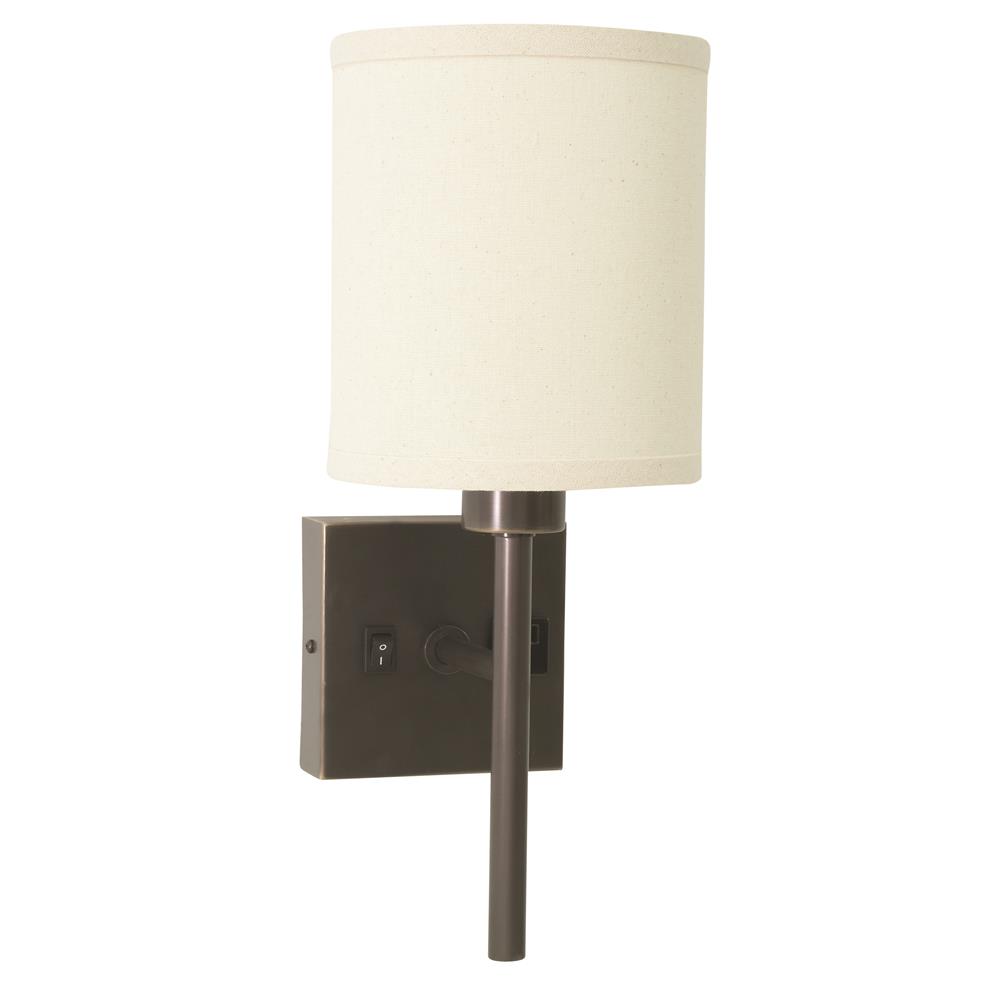 House of Troy WL625-OB Wall Lamp with Convenience Outlet