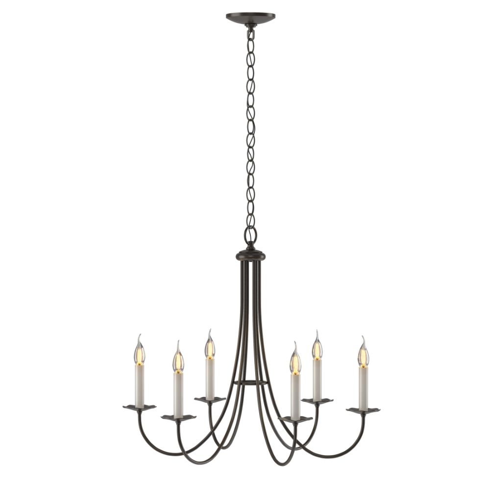 Hubbardton Forge 101160-1013 Simple Sweep 6 Arm Chandelier in Oil Rubbed Bronze (14)