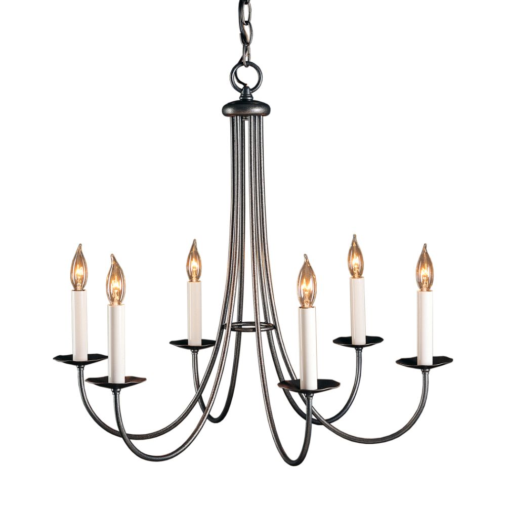 Hubbardton Forge 101160-1015 Simple Sweep 6 Arm Chandelier in White