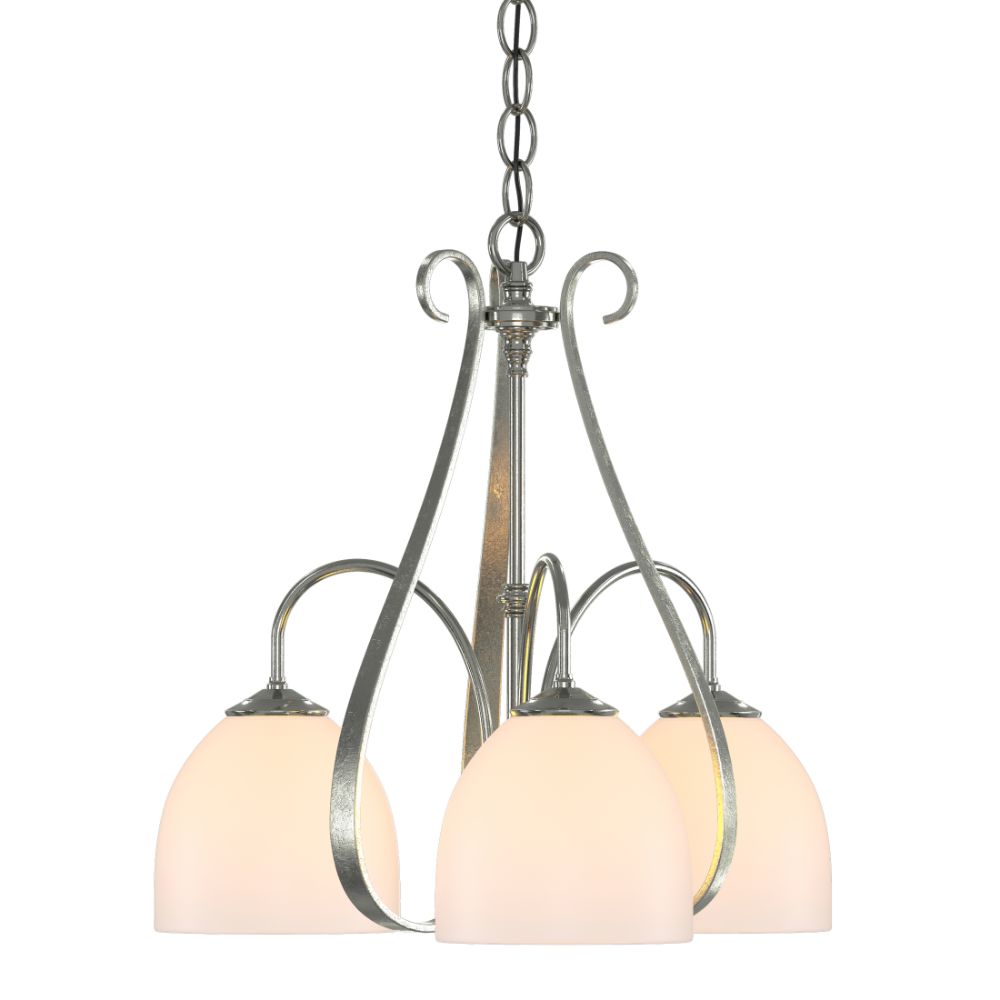 Hubbardton Forge 101441-1099 Sweeping Taper 3 Arm Chandelier in Sterling (85)