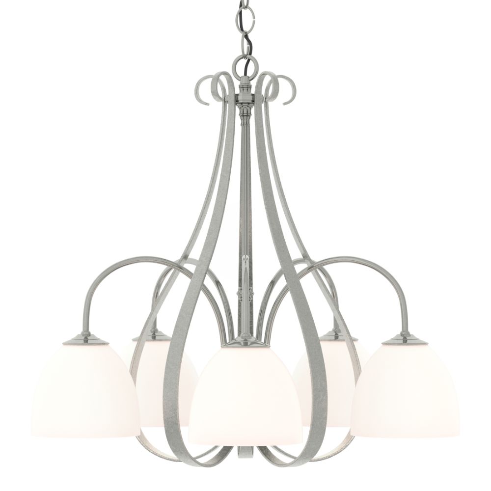 Hubbardton Forge 101445-1063 Sweeping Taper 5 Arm Chandelier in Sterling (85)