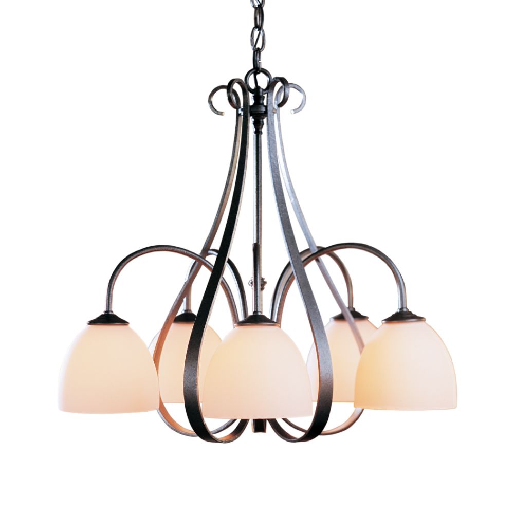 Hubbardton Forge 101445-1069 Sweeping Taper 5 Arm Chandelier in White