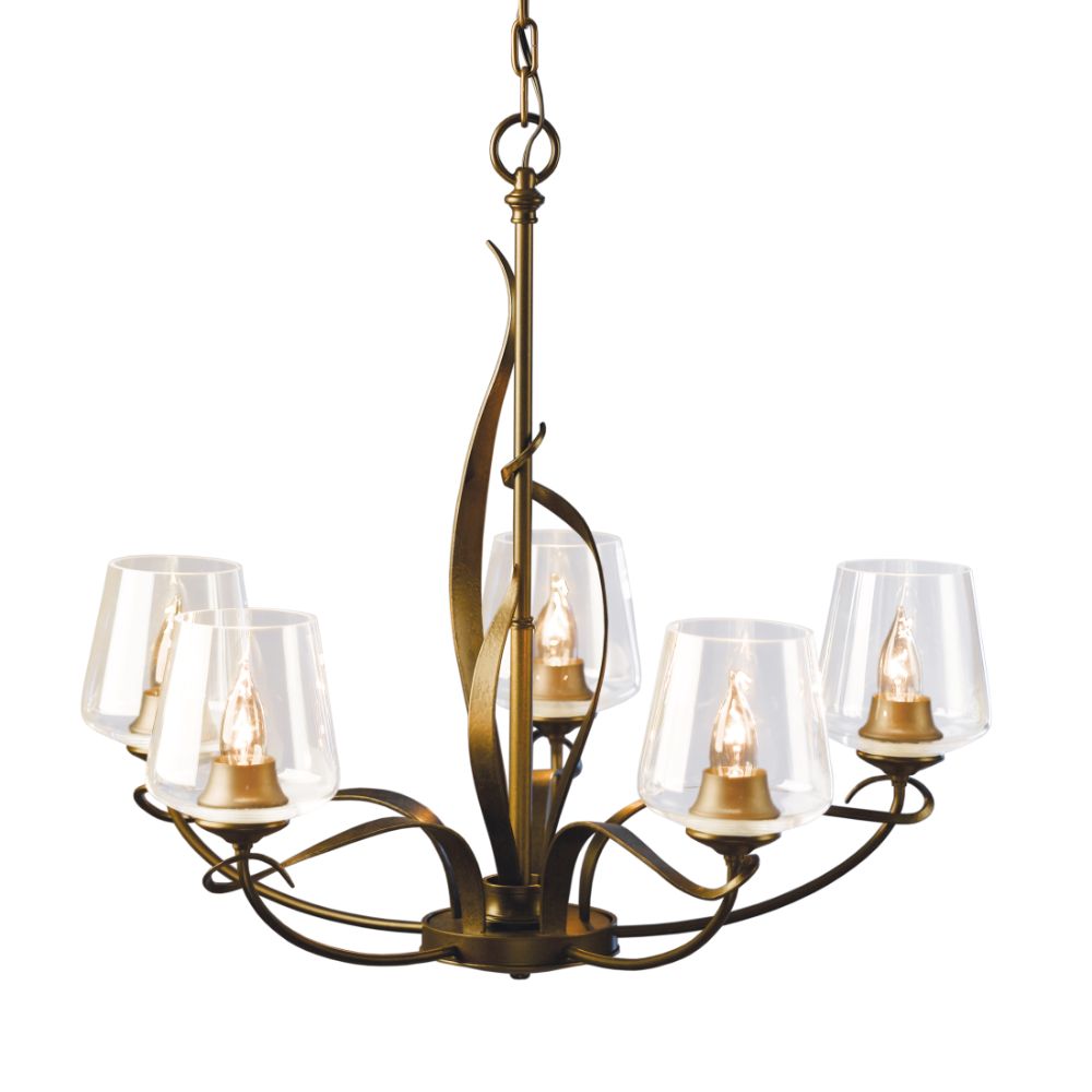 Hubbardton Forge 103040-1090 Flora 5 Arm Chandelier in White