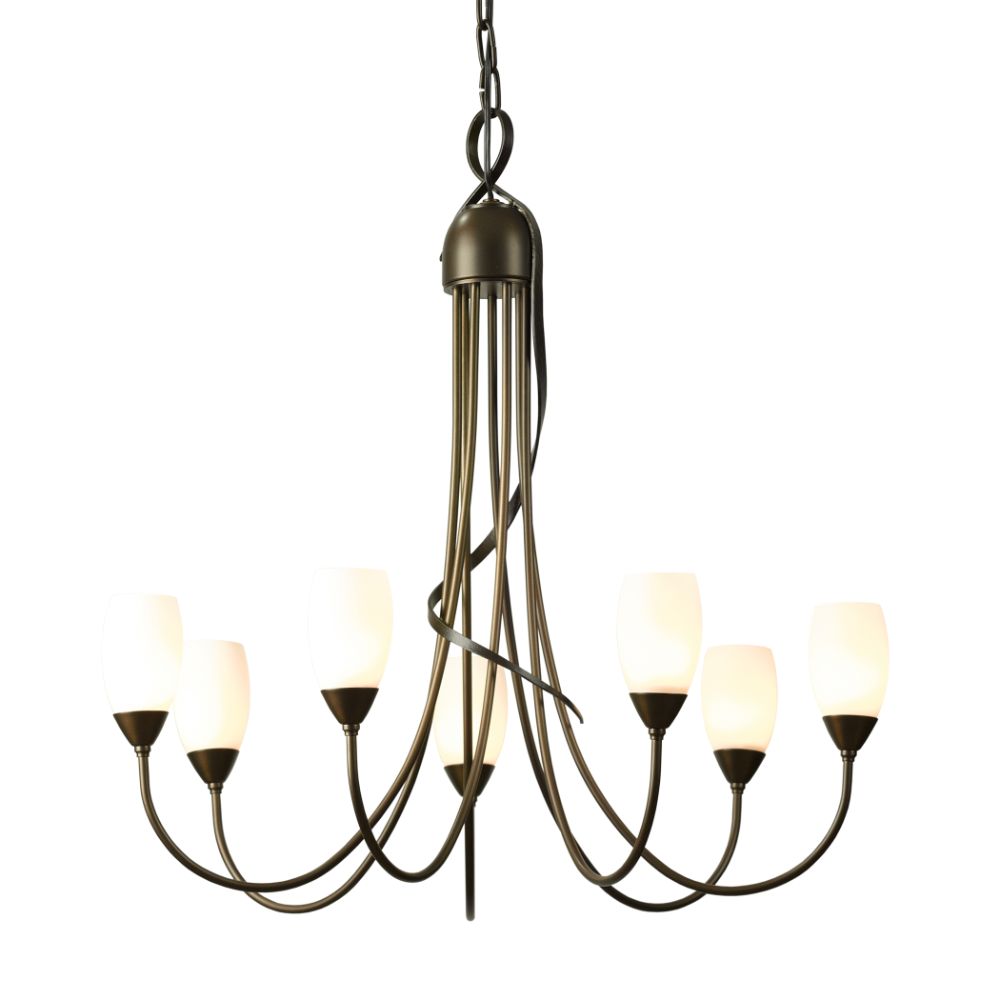 Hubbardton Forge 103049-1042 Flora 7 Arm Chandelier in White