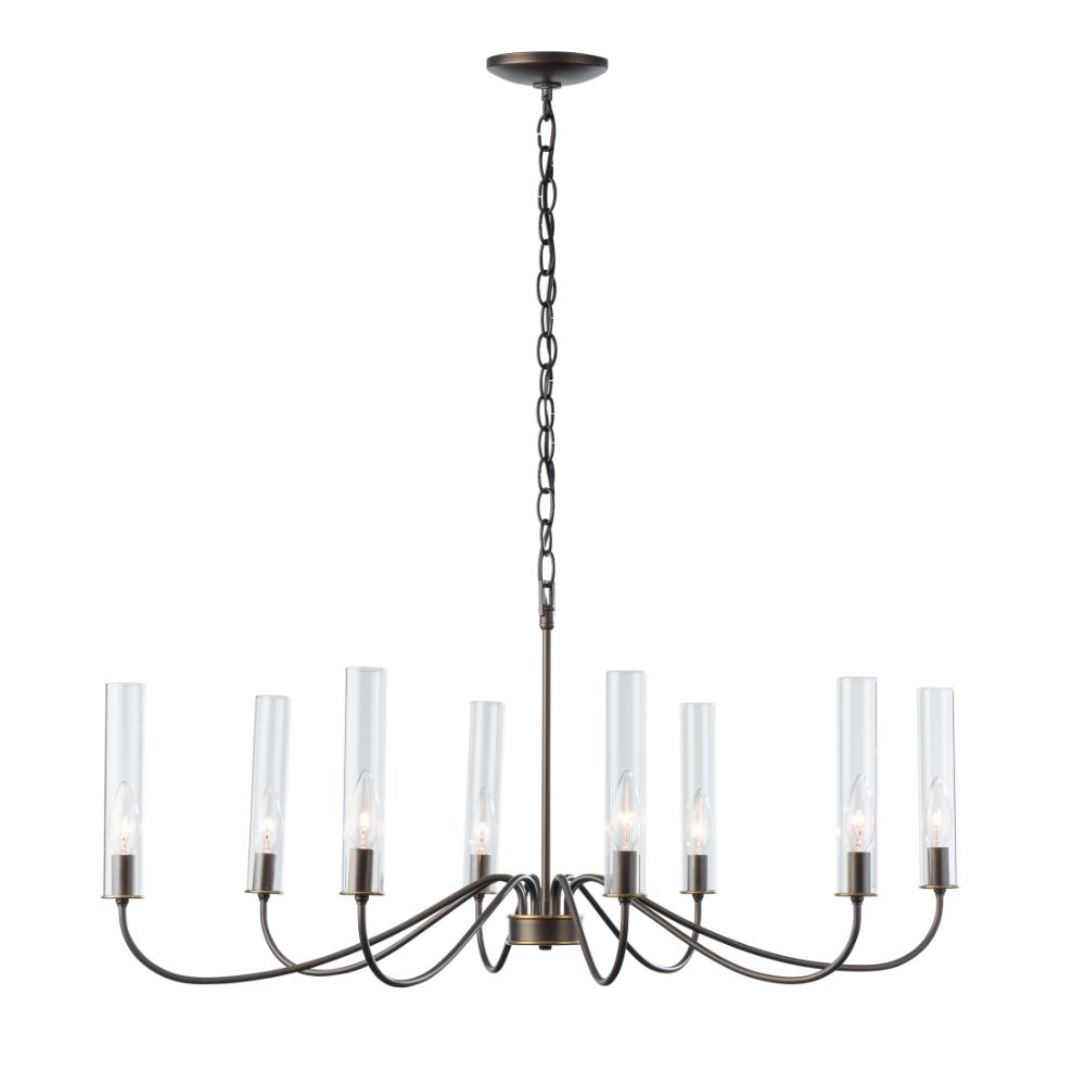 Hubbardton Forge 105050-1024 Grace 8 Arm Chandelier in White