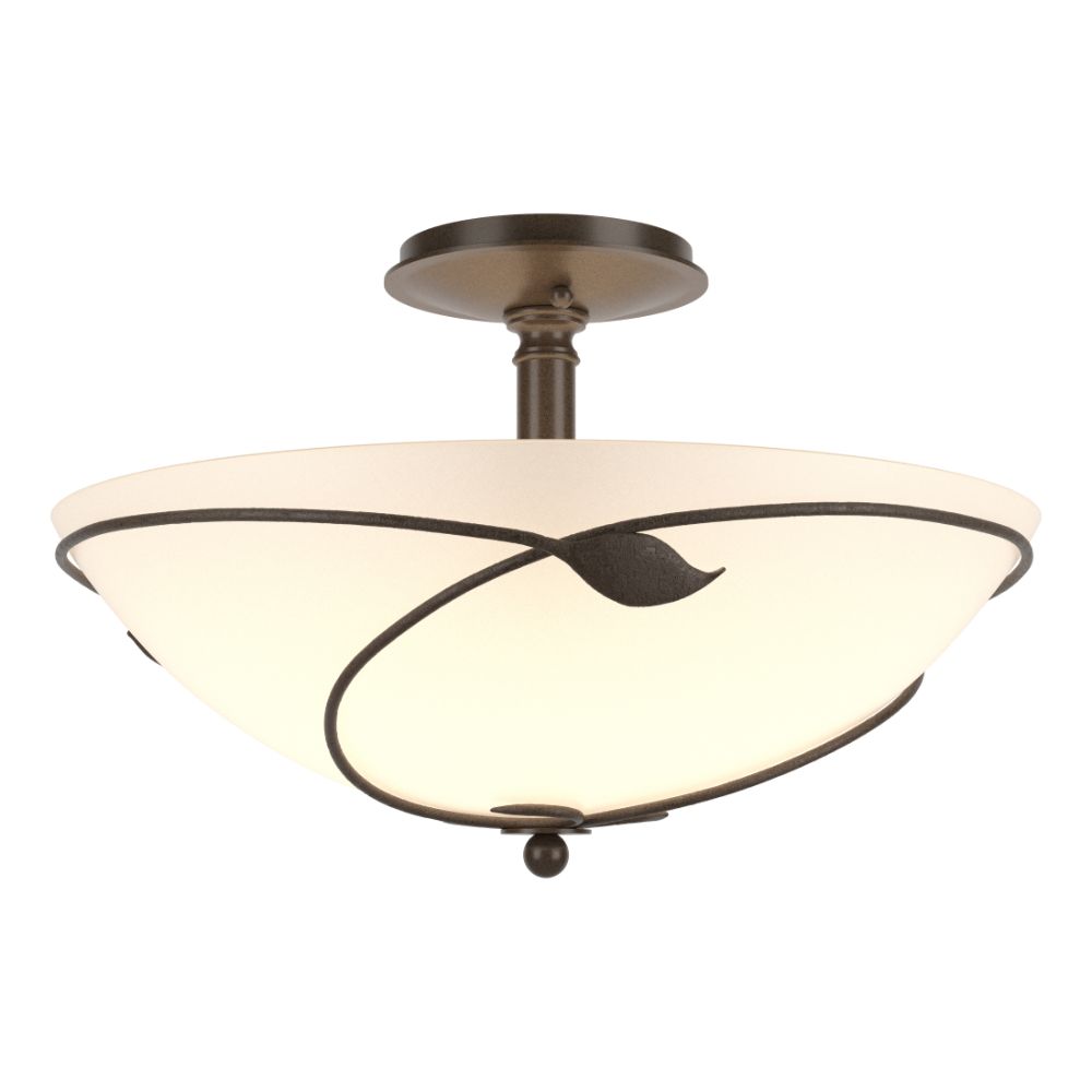 Hubbardton Forge 126732-1002 Forged Leaves Large Semi-Flush in Bronze (05)