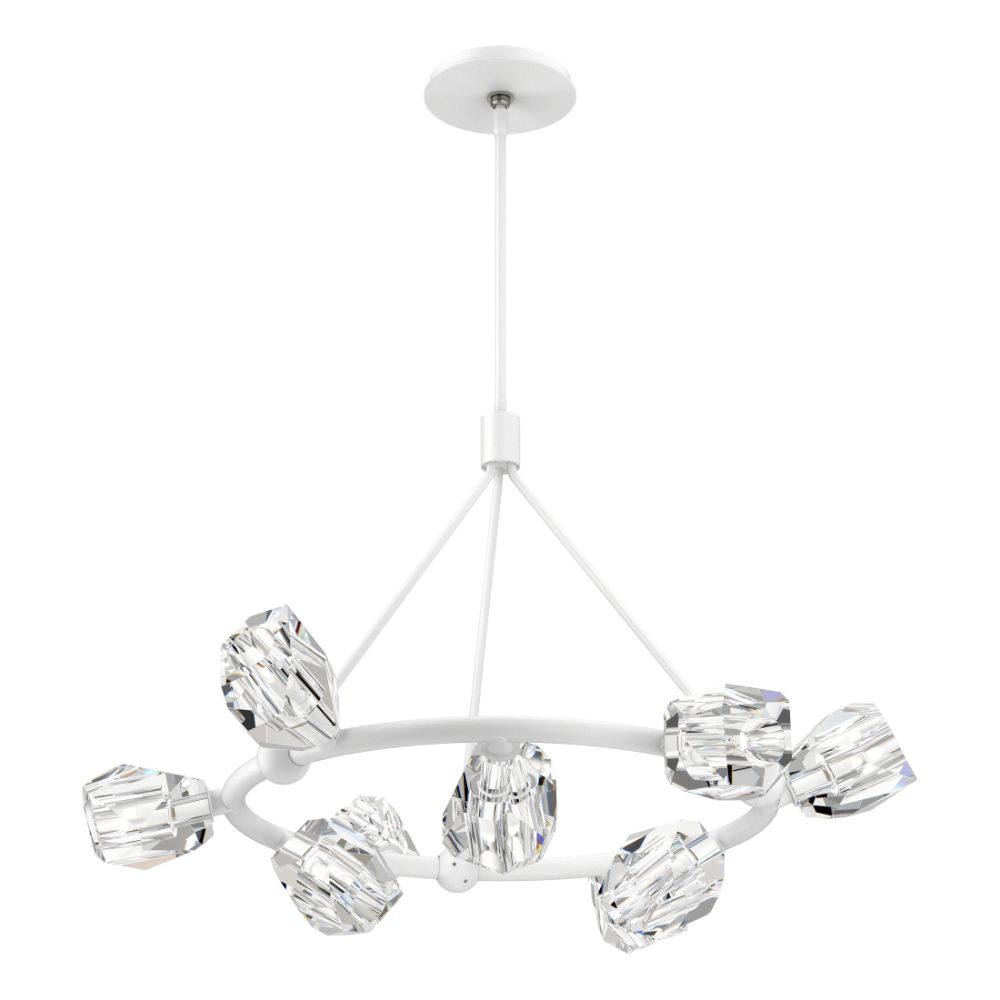 Hubbardton Forge 131067-1000 Gatsby 9-Light Ring Pendant - White Finish - Crystal