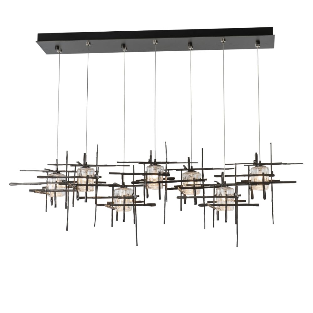 Hubbardton Forge 131095-1018 Tura 7-Light Seeded Glass Pendant in White