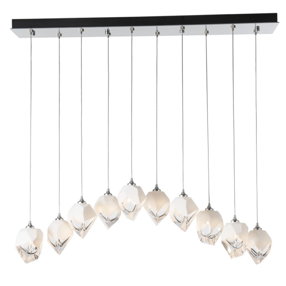 Hubbardton Forge 131143-1000 Chrysalis 10-Light Small Crystal Pendant in White