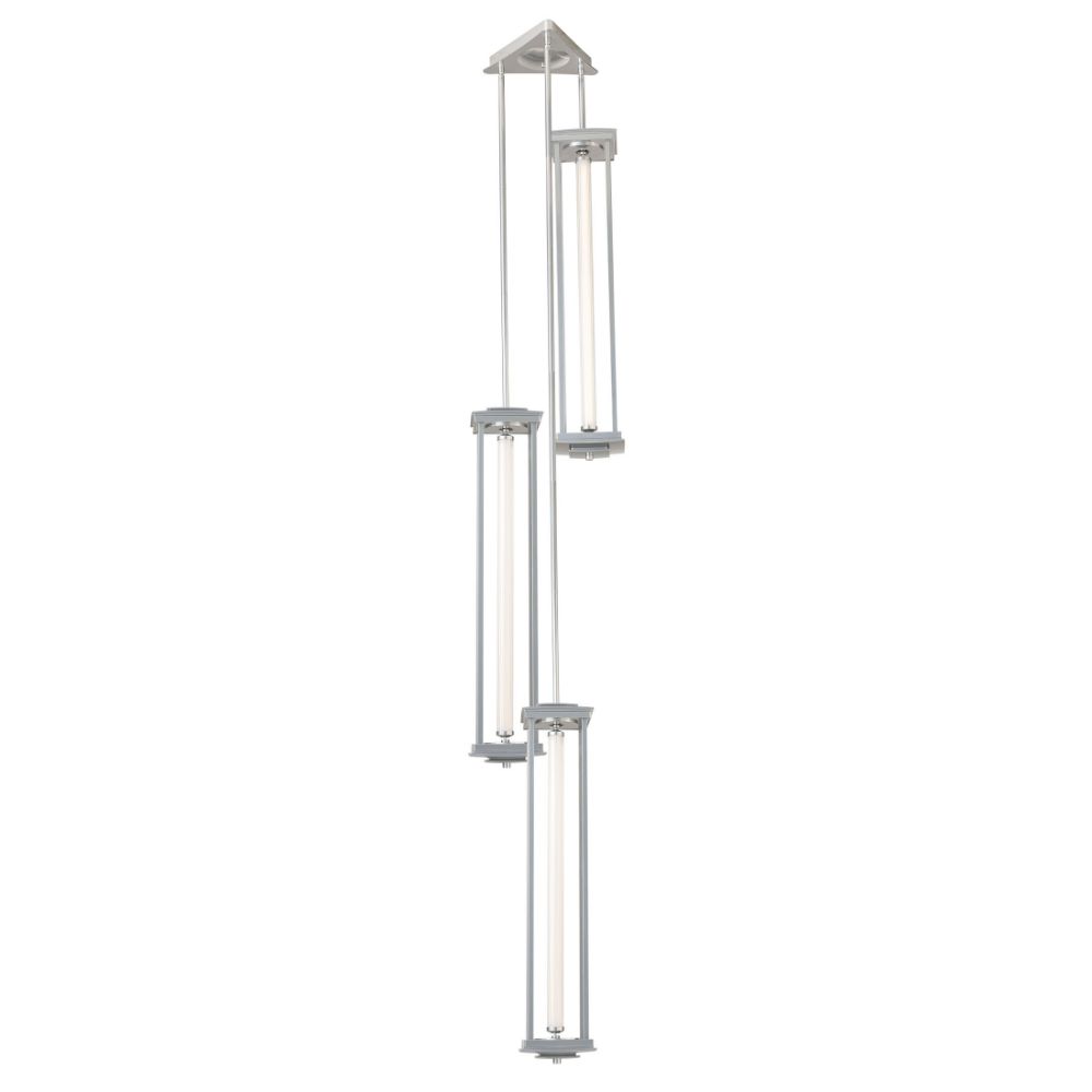 Hubbardton Forge 131634-1000 Athena Triple Tall LED Lantern - White Finish - Clear Glass