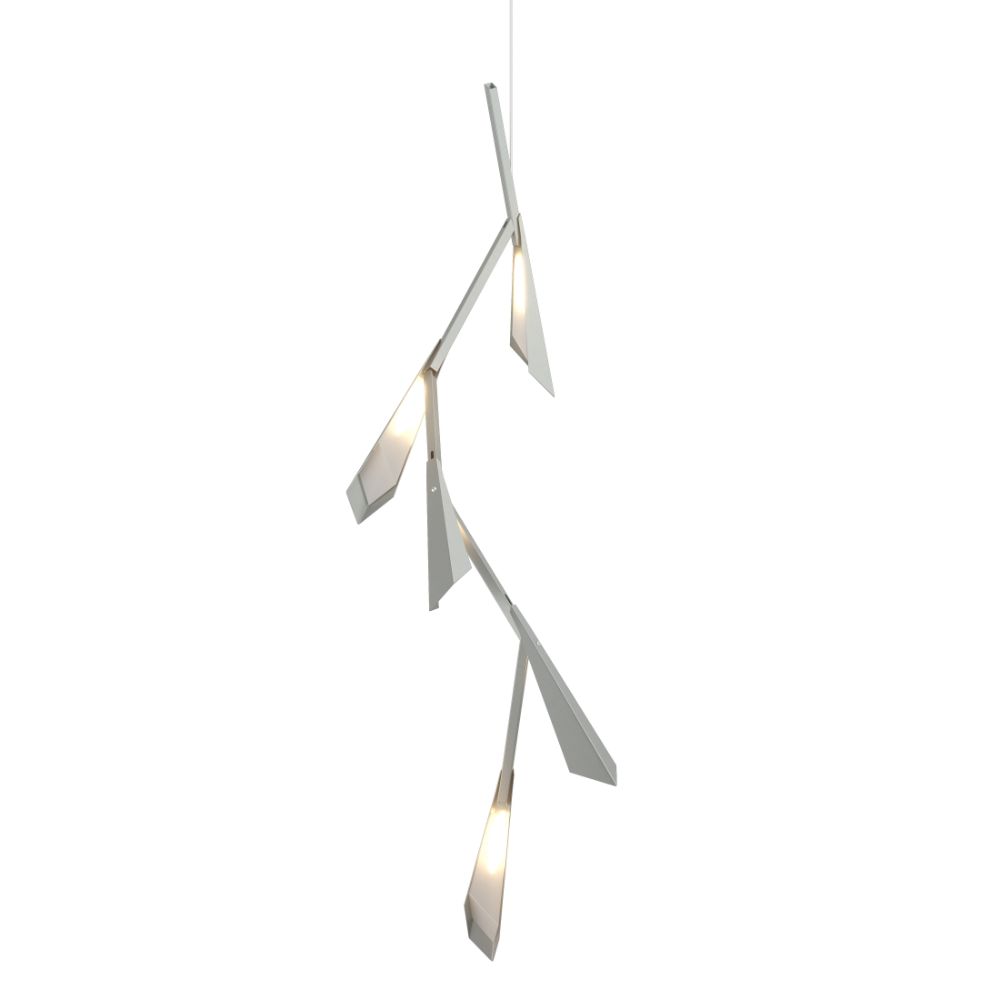 Hubbardton Forge 135001-1001 Quill LED Pendant in Vintage Platinum (82)