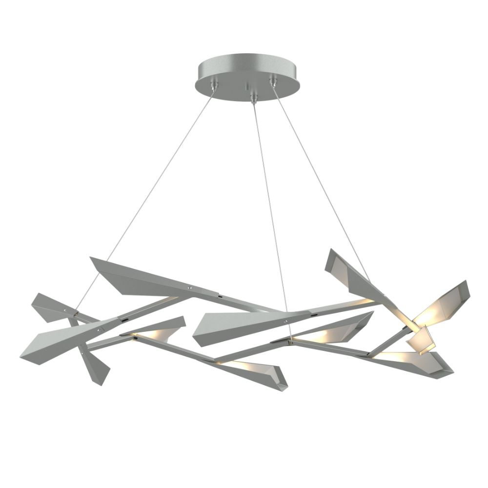 Hubbardton Forge 135005-1000 Quill Large LED Pendant in Vintage Platinum (82)