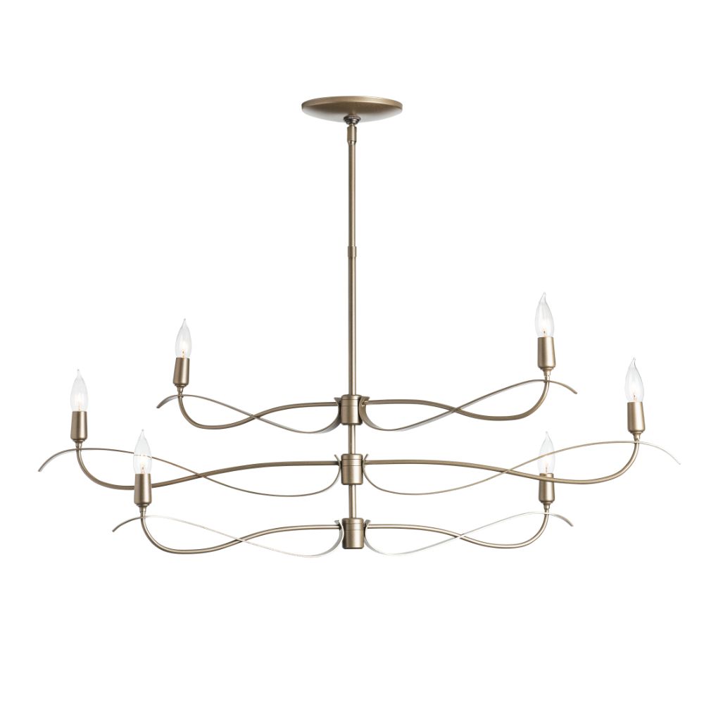 Hubbardton Forge 136350-1045 Willow 6-Light Small Chandelier in White