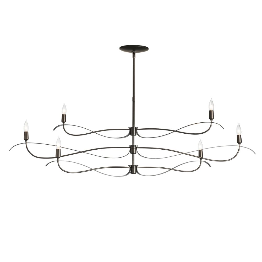 Hubbardton Forge 136352-1045 Willow 6-Light Large Chandelier in White