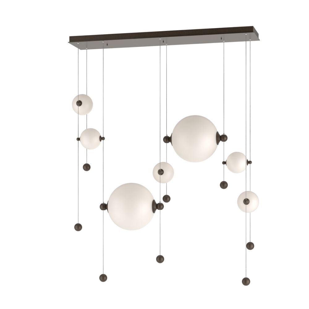 Hubbardton Forge 139054-1002 Abacus 7-Light Double Linear LED Pendant in Bronze (05)