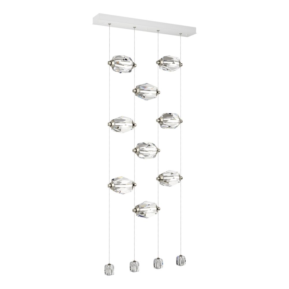 Hubbardton Forge 139056-1000 Gatsby 9-Light LED Pendant - White Finish - Crystal - Standard Overall Height