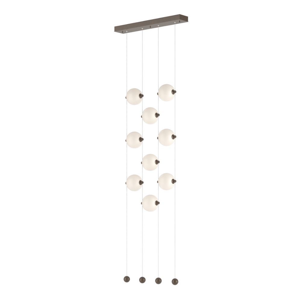 Hubbardton Forge 139057-1002 Abacus 9-Light Ceiling-to-Floor LED Pendant in Bronze (05)