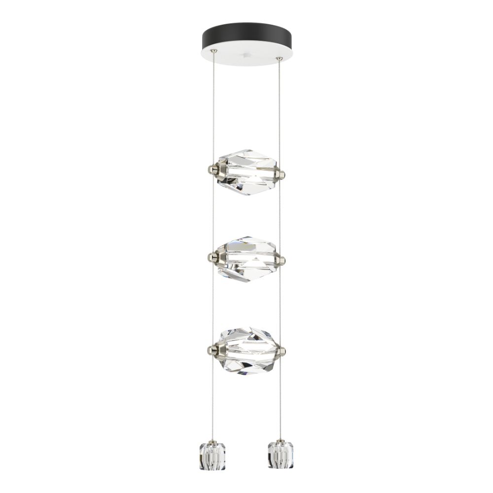 Hubbardton Forge 139058-1000 Gatsby 3-Light LED Pendant - White Finish - Crystal - Standard Overall Height