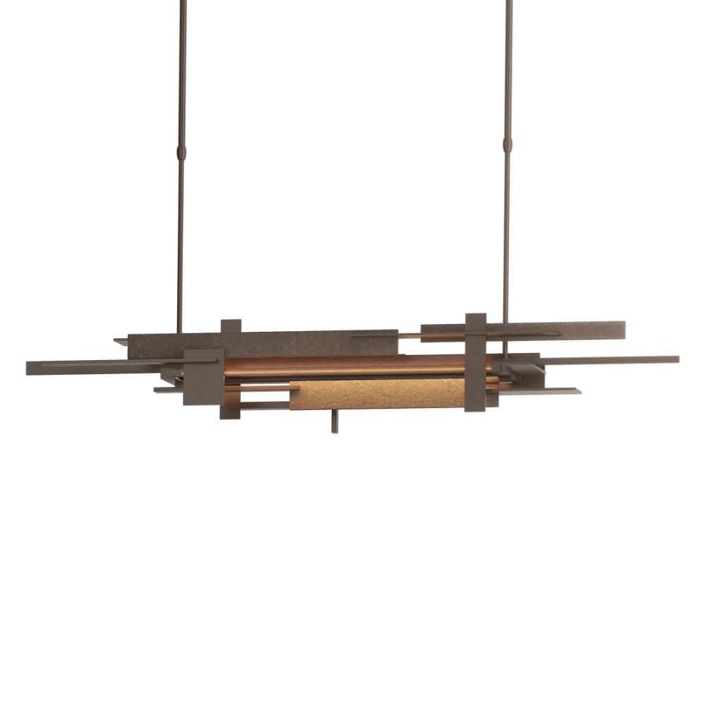 Hubbardton Forge 139721-1028 Planar LED Pendant in Bronze With Bronze Accent