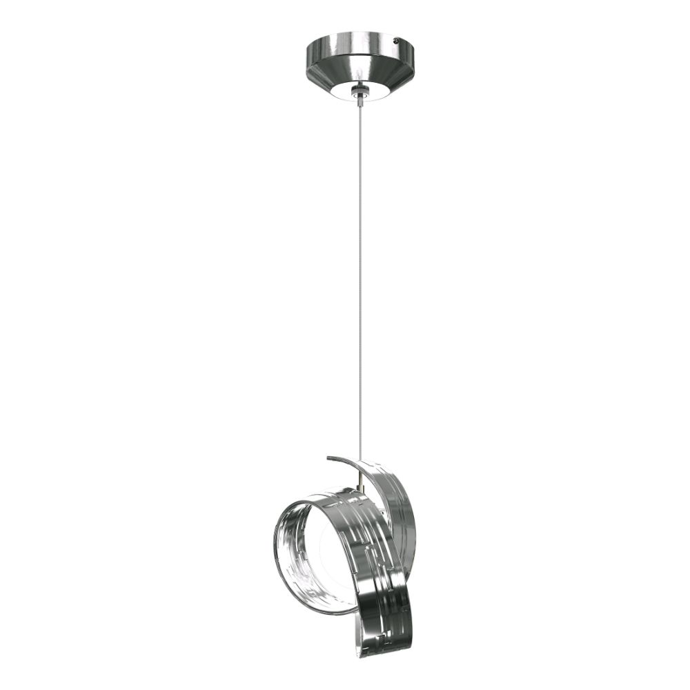 Hubbardton Forge 161186-1008 Riza Low Voltage Mini Pendant - Sterling Finish - Opal Glass - Standard Overall Height