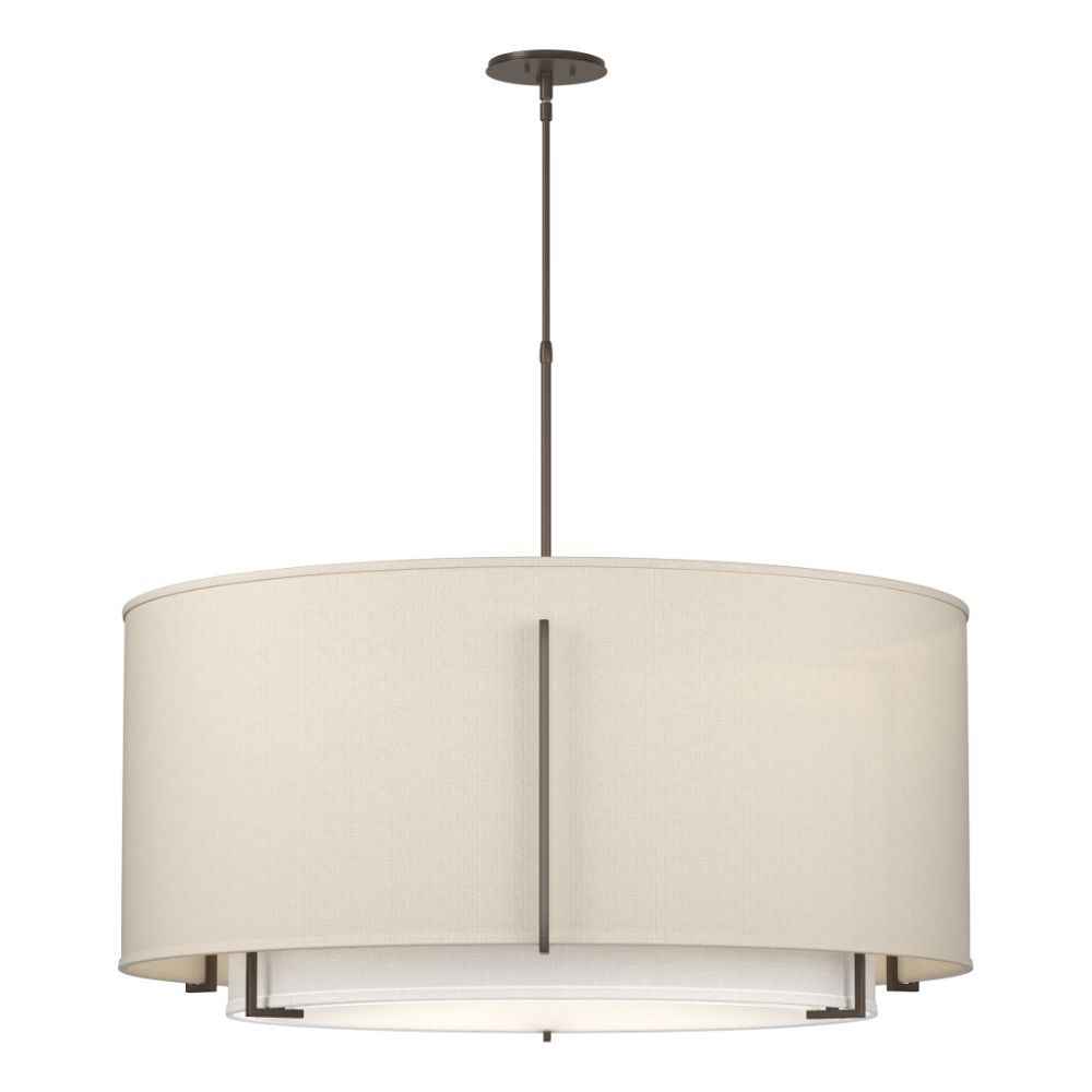 Hubbardton Forge 194636-1057 Exos Double Shade Large Scale Pendant in Bronze (05)