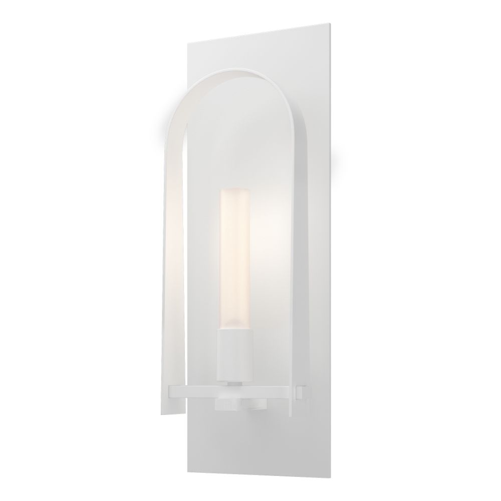 Hubbardton Forge 201070-1000 Triomphe 1-Light Sconce - White Finish - White Accent - Frosted Glass