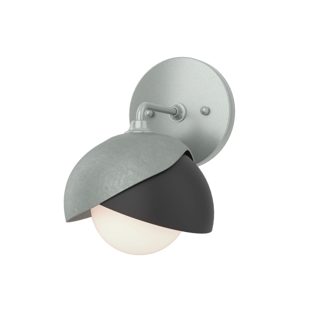 Hubbardton Forge 201374-1012 Brooklyn 1-Light Double Shade Bath Sconce in Vintage Platinum (82)