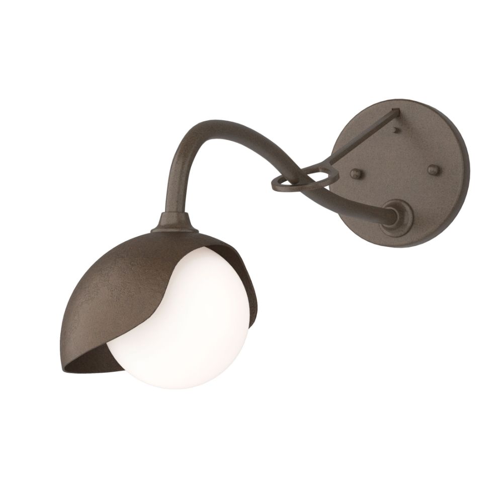 Hubbardton Forge 201376-1000 Brooklyn 1-Light Single Shade Long-Arm Sconce in Bronze (05)
