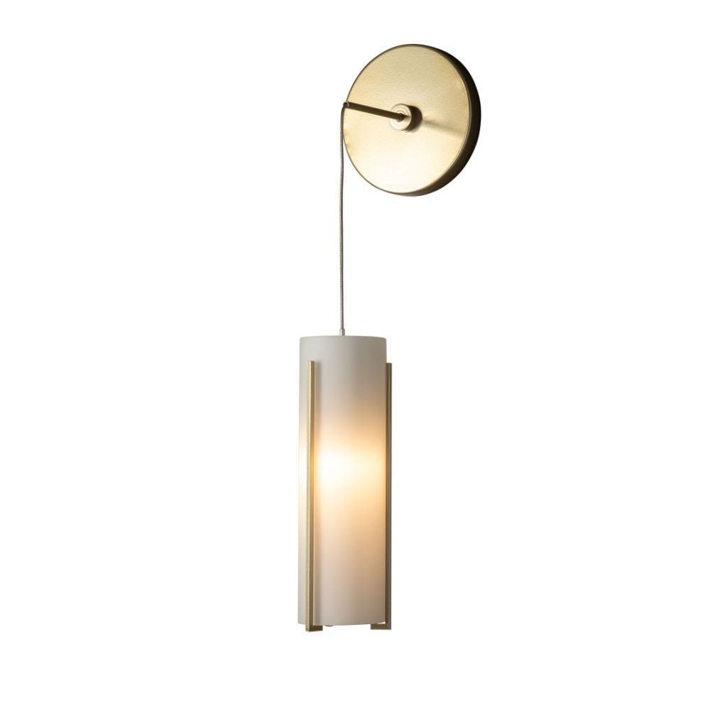 Hubbardton Forge 201394-1014 Exos Mini Low Voltage Sconce - Sterling Finish - Opal Glass