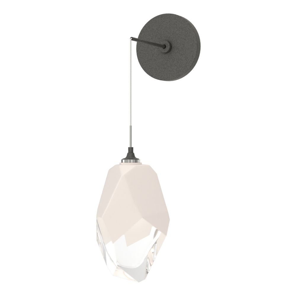 Hubbardton Forge 201398-1010 Chrysalis Large Low Voltage Sconce - Natural Iron Finish - White Crystal