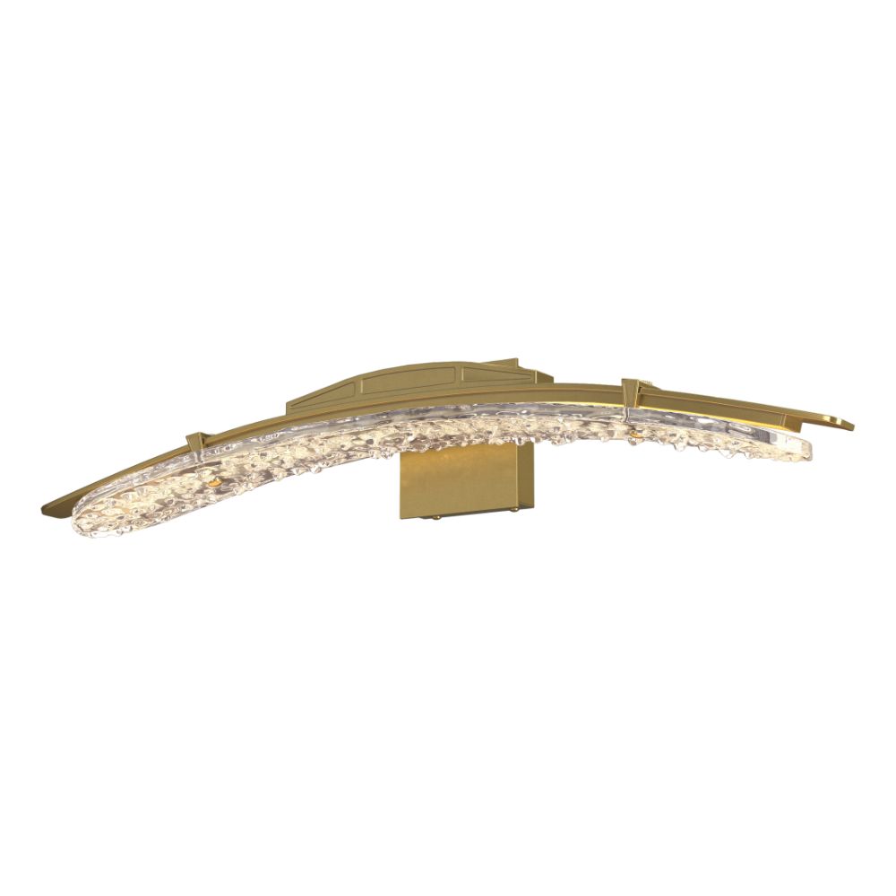 Hubbardton Forge 202221-1005 Glissade LED Bath Sconce - Modern Brass Finish - Clear Glass