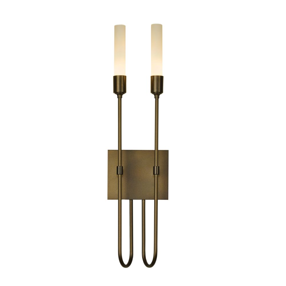 Hubbardton Forge 203053-1001 Lisse 2 Light Sconce in Bronze (05)