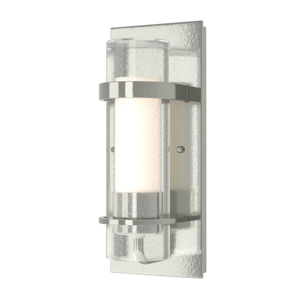 Hubbardton Forge 205814-1009 Banded Seeded Glass Indoor Sconce in Sterling (85)